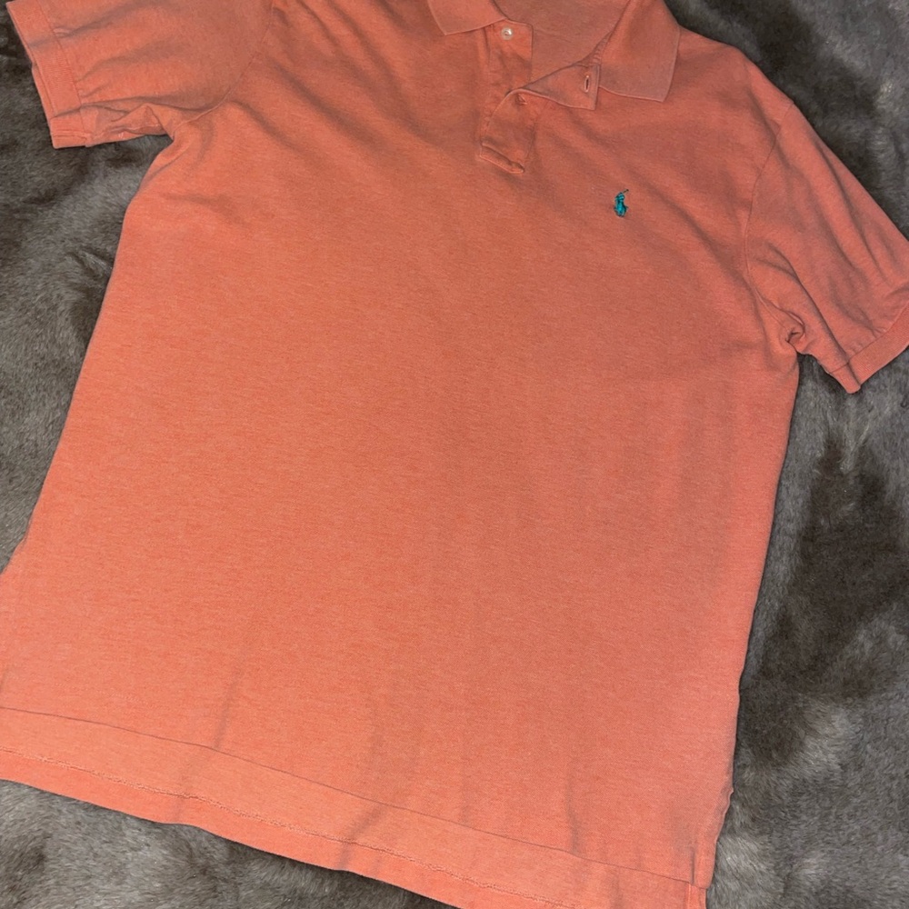 Polo by Ralph Lauren Orange Polo Shirt Short-Sleeved Cotton